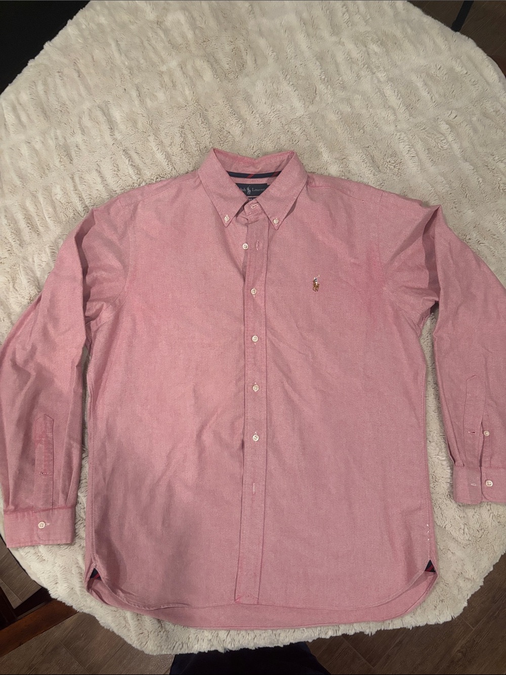 Polo by Ralph Lauren Men’s Pink Button-Down Dress Shirt